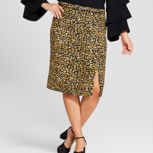 NWT Who What Wear Cheetah Pencil Skirt 26W - Picture 1 of 6
